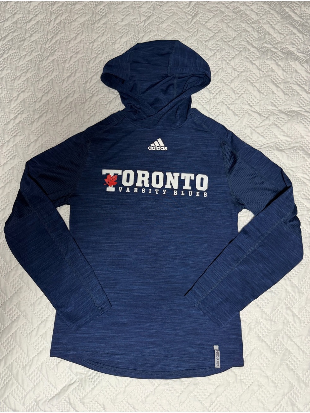Adidas University of Toronto Men XS Varsity Long Sleeve Hoodie Athletic Shirt